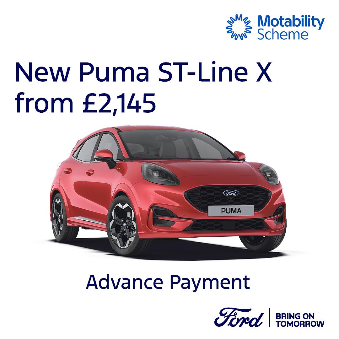 New Ford Puma ST-Line X on Motability