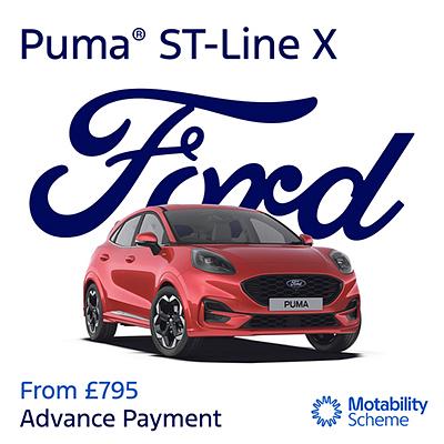 New Ford Puma ST-Line X on Motability