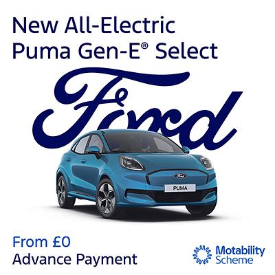 New Ford Puma Gen-E Select on Motability