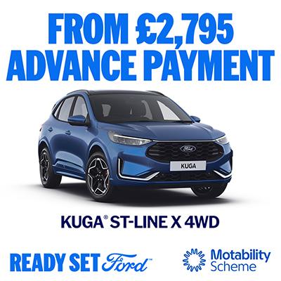 New Ford Kuga ST-Line X on Motability
